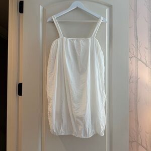 Daily Drills White Bubble-Hem Dress